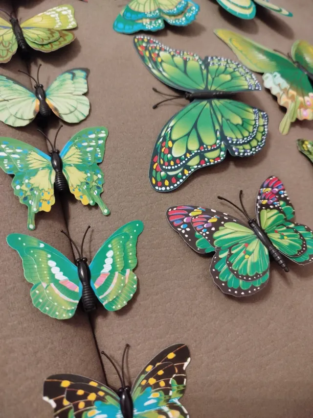 Set Pinzas para el cabello de mariposa verde NUEVO