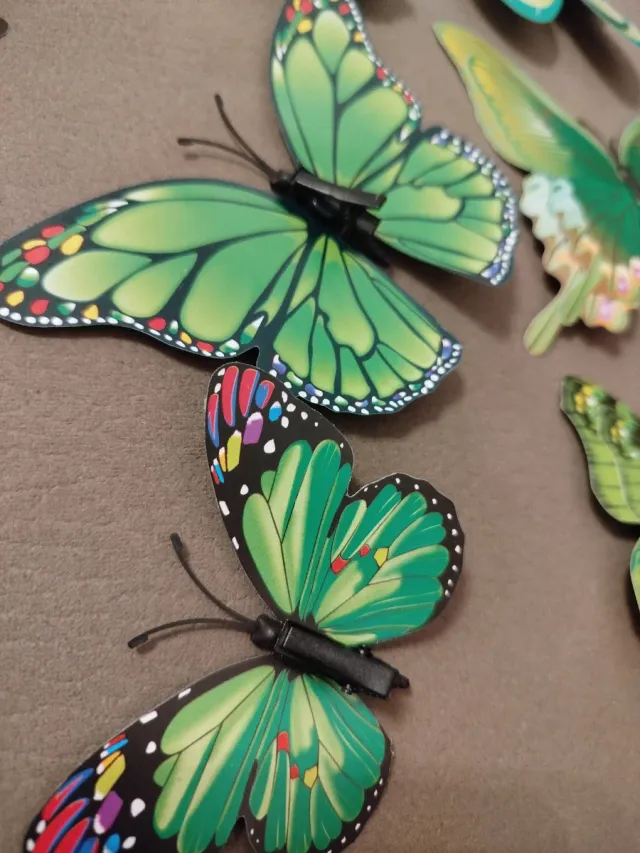 Set Pinzas para el cabello de mariposa verde NUEVO