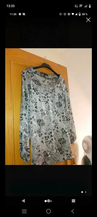 Blusa de seda estampada