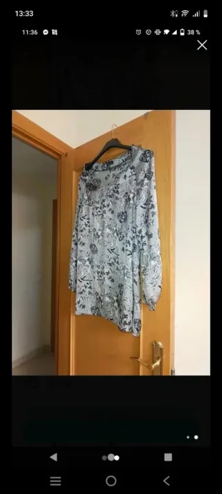 Blusa de seda estampada