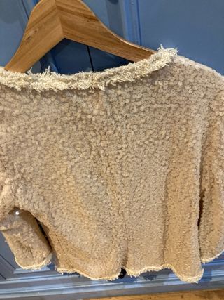 Chaqueta Zara Lentejuelas Beige Talla M