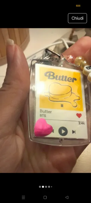 Portachiavi BTS Butter + 2 adesivi