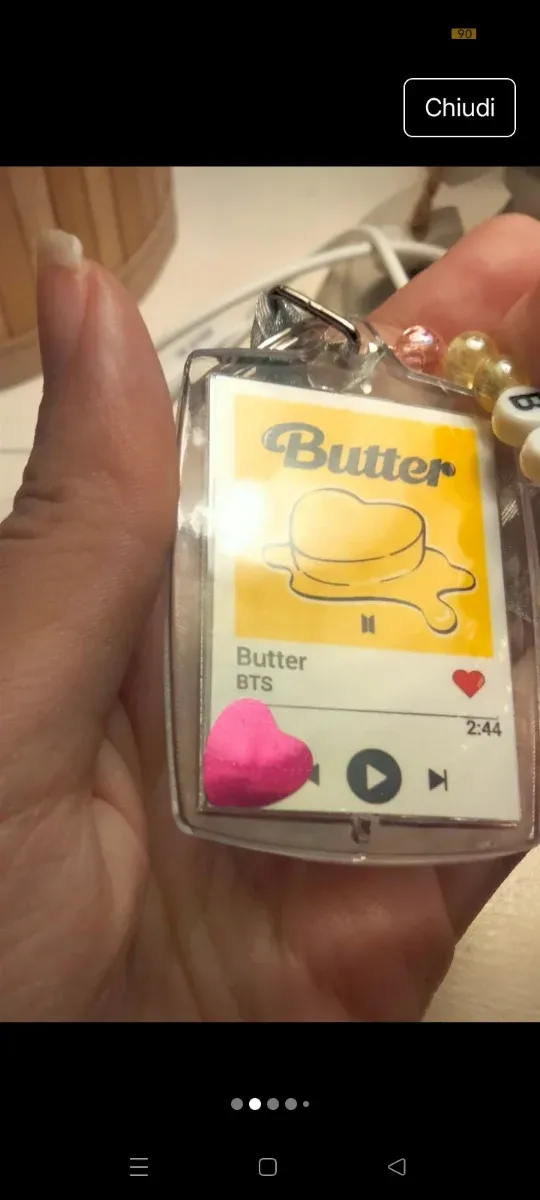 Portachiavi BTS Butter + 2 adesivi