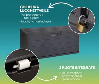 ¡SUPER OFERTA! Baúl exterior de jardín 340L Nuevo