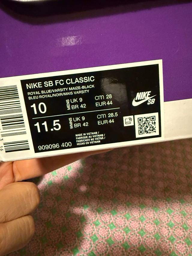 Nike SB FC Classic Inter 44 EUR / 10 USA Nuevas