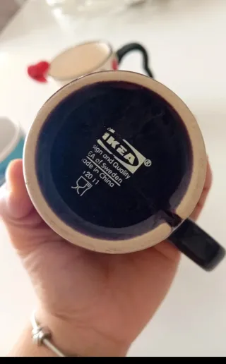 Set 3 Tazze Ceramica Multicolor e Viola