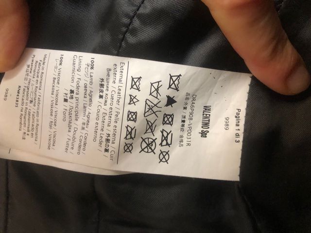 Giacca pelle verde Valentino