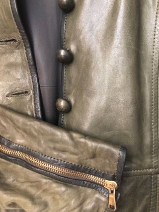 Giacca pelle verde Valentino