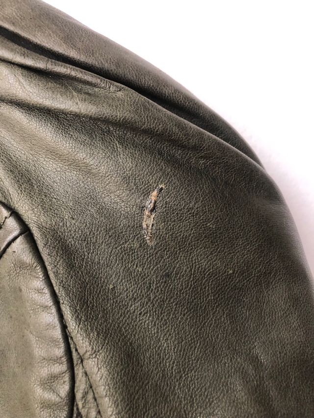 Giacca pelle verde Valentino