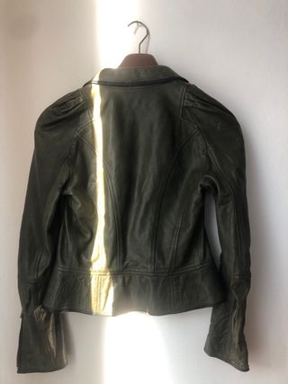 Giacca pelle verde Valentino