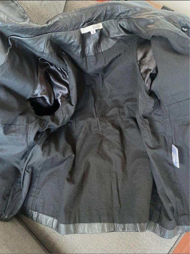 Chaqueta Ba&sh Piel Negra Talla 2