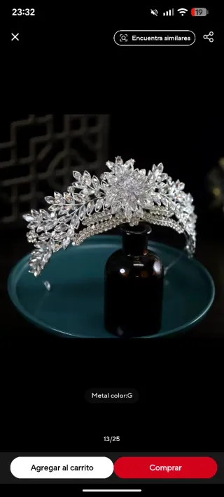 Tiara/Corona Novia Plata