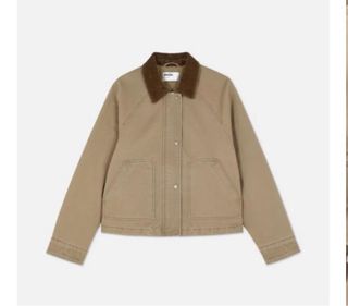 Chaqueta Rita Ora cuello pana beige