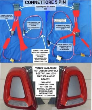 Fari Posteriori Modificati Fiat 500 Restyling 2025