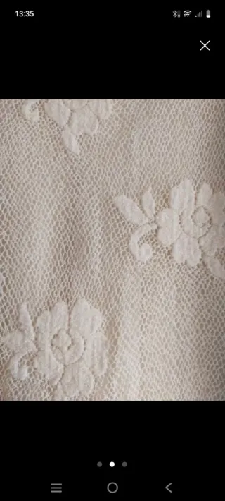 Blusa de encaje color crudo talla única