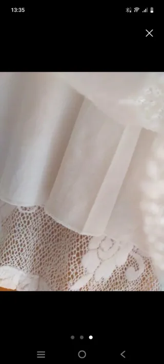 Blusa de encaje color crudo talla única