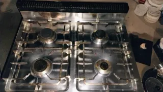 Cocina industrial 4 fuegos + horno