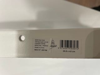 2 escuadras metálicas blancas para balda