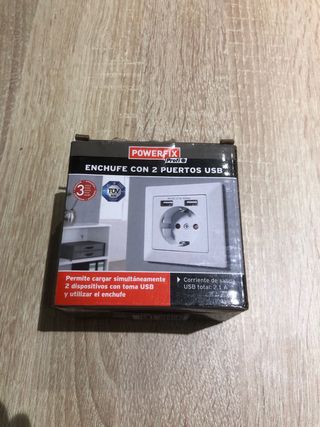 Enchufe pared 220V con 2 USB