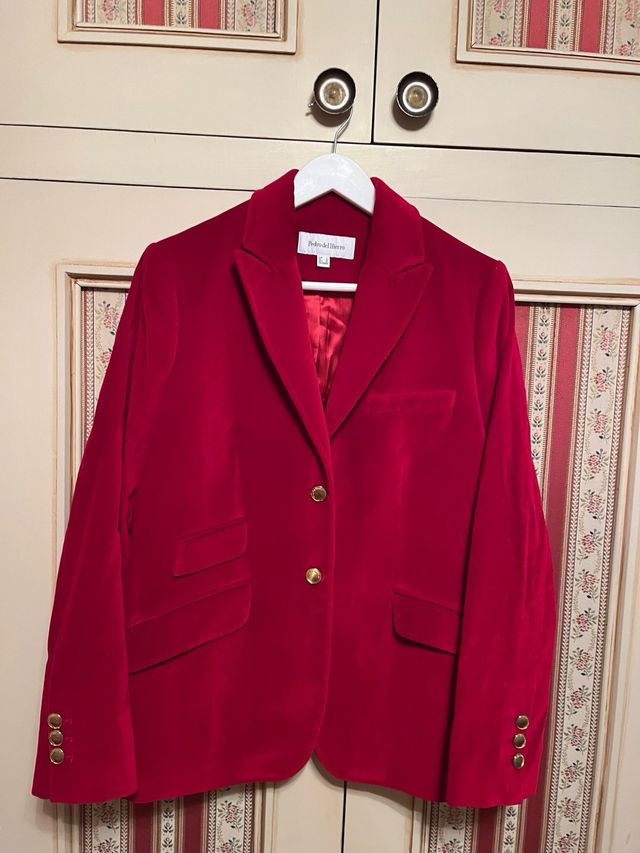 Giacca in velluto rosso Pedro del Hierro taglia L