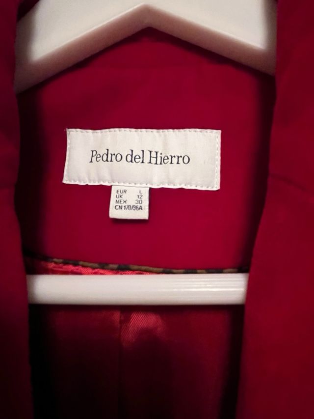 Giacca in velluto rosso Pedro del Hierro taglia L