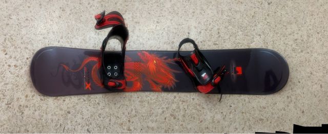 Tabla Snowboard con Fijaciones