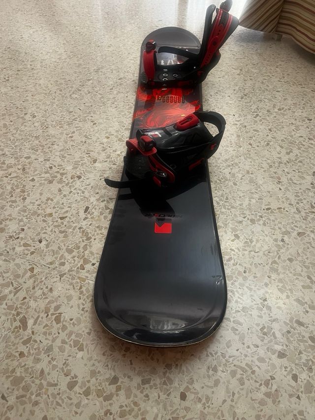 Tabla Snowboard con Fijaciones