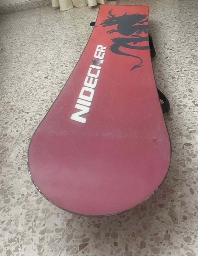 Tabla Snowboard con Fijaciones