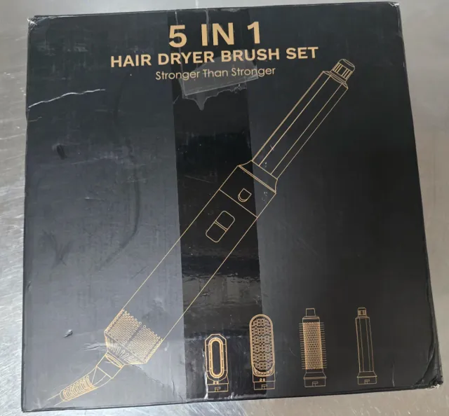 Secador de pelo 5 en 1 con accesorios