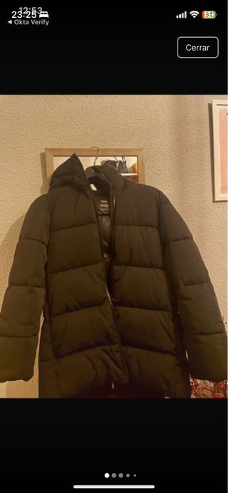 Abrigo acolchado negro Mango