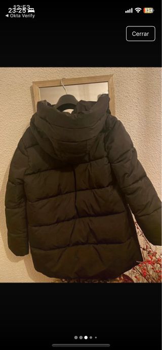 Abrigo acolchado negro Mango