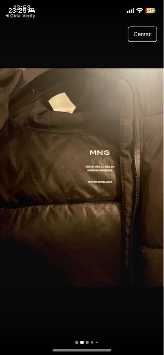 Abrigo acolchado negro Mango