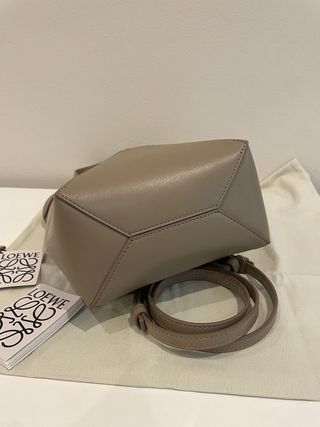 Bolso Loewe Puzzle Fold Tote Mini Arena Beige