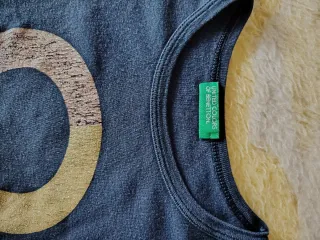 Camisola Benetton logo 11 anos azul escuro