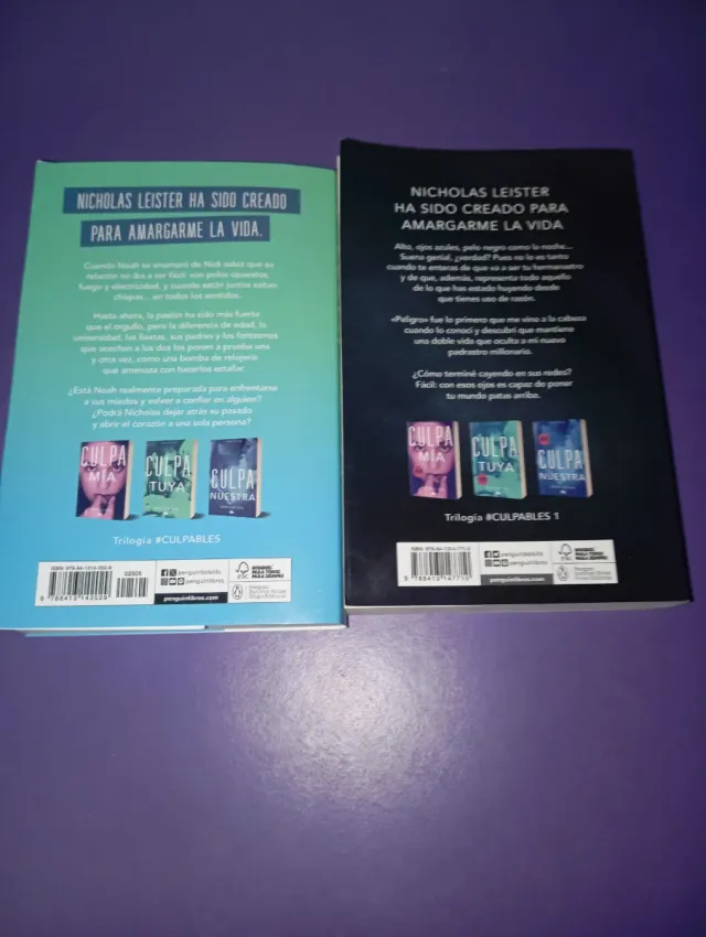 Libros culpa mía y culpa tuya