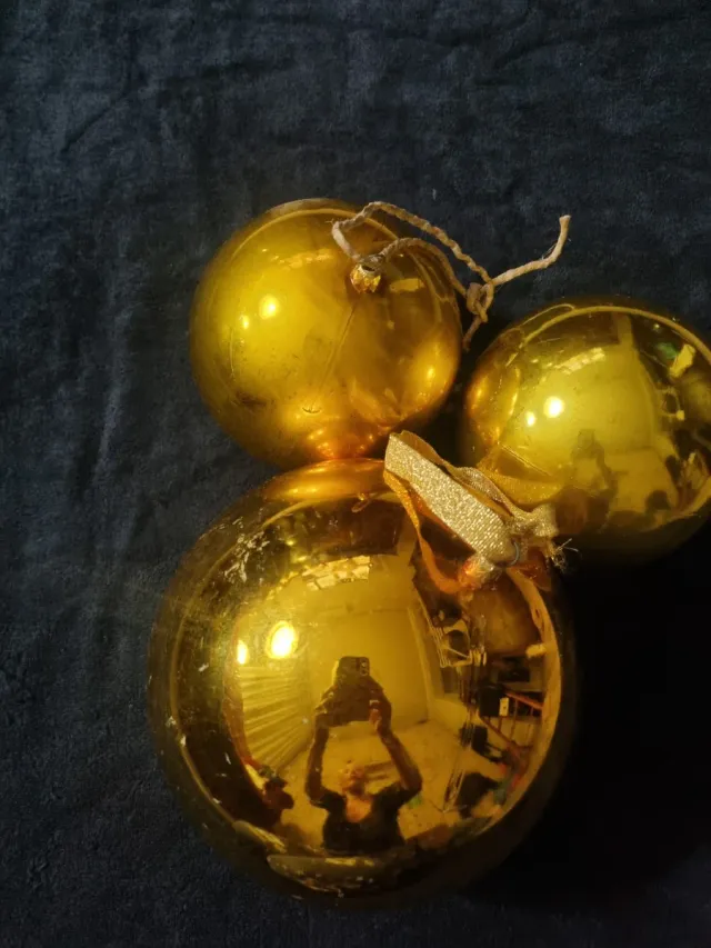 Palline Natale Vintage Oro