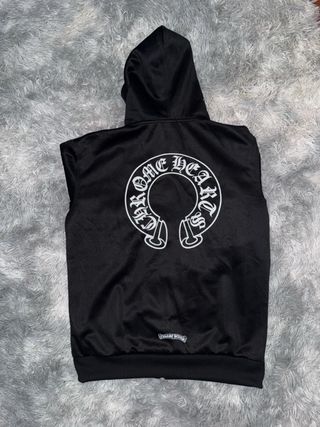 Sudadera sin mangas Chrome Hearts negra