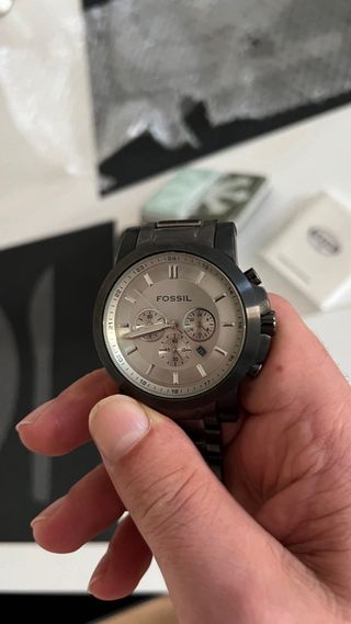 Reloj Fossil Negro y Plateado