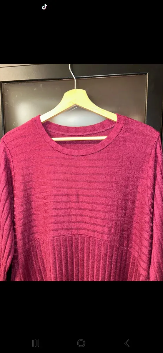 Vestido de invierno granate talla XL