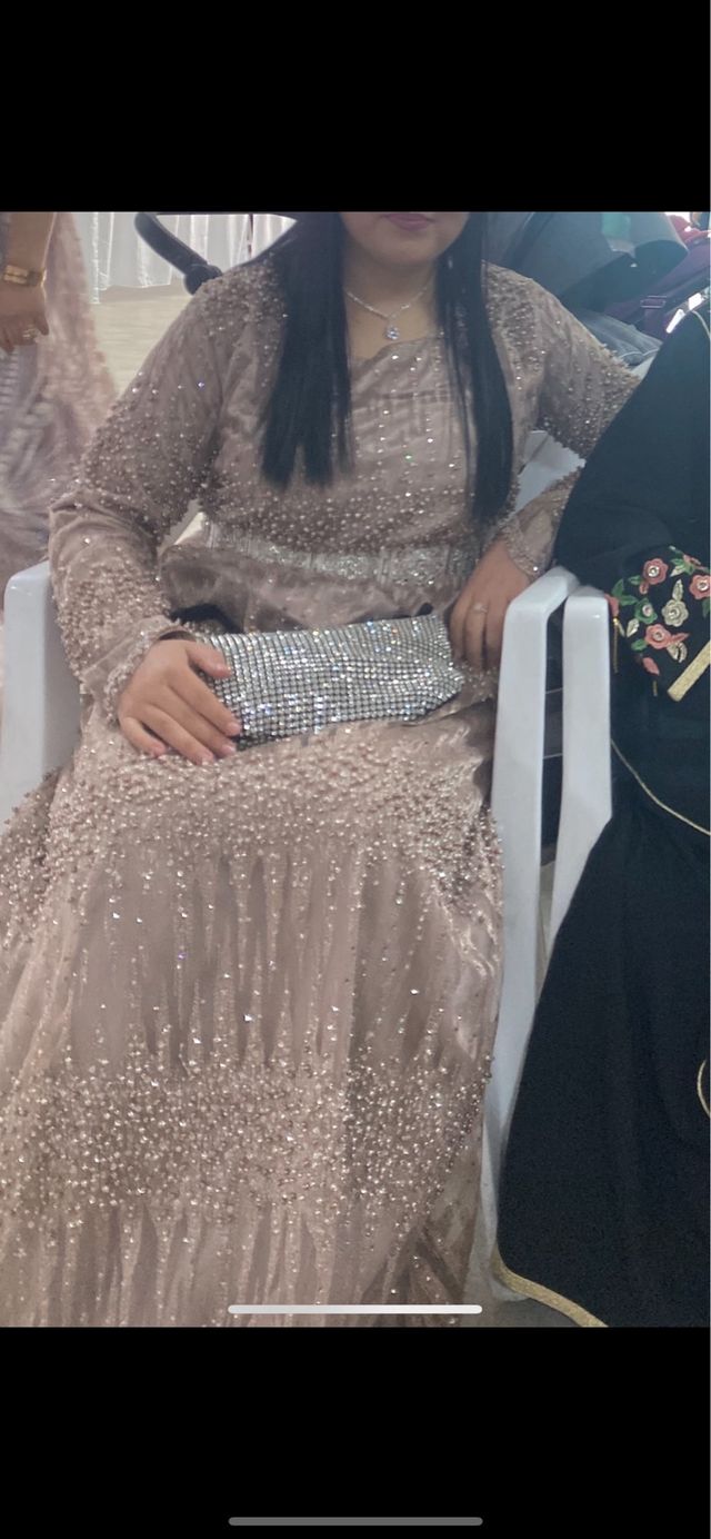 Caftán Prestige Beige y Dorado