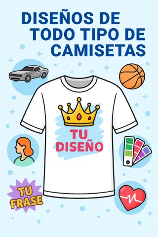 Camisetas unisex con tallas desde la S hasta 3XL.