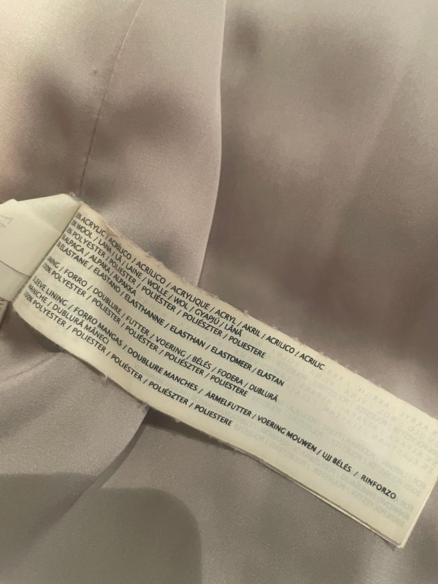 Abrigo Mango Talla S Gris