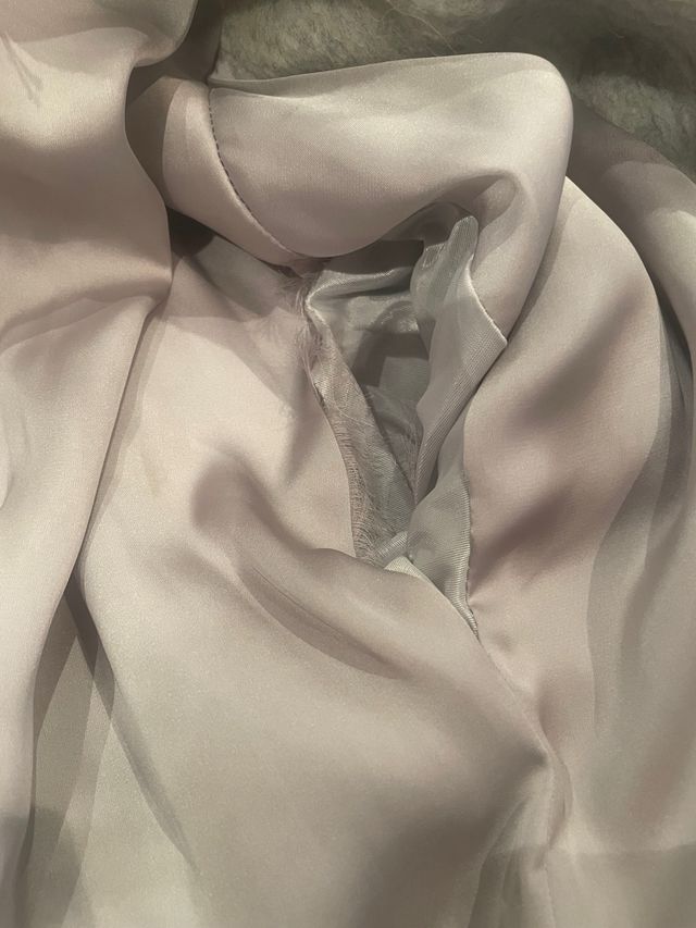 Abrigo Mango Talla S Gris