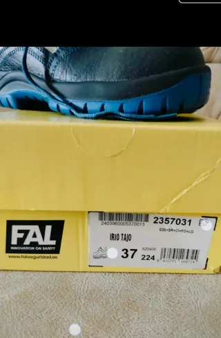 Zapatos de seguridad fal negras y azules