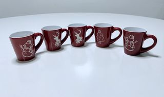 Set 5 Tazzine Caffè Natalizie Gusto Casa Stoneware