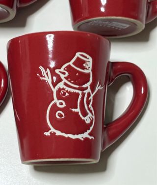 Set 5 Tazzine Caffè Natalizie Gusto Casa Stoneware