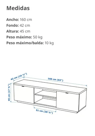 Mueble TV blanco y rosa