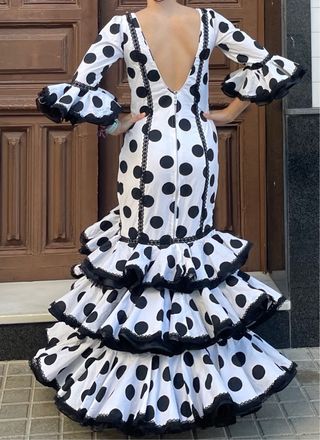 Traje Flamenca Lunares Talla 38/40 elástico