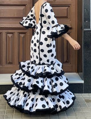 Traje Flamenca Lunares Talla 38/40 elástico