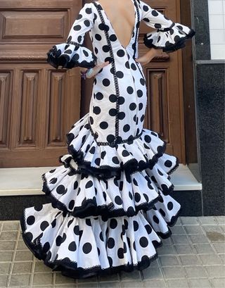 Traje Flamenca Lunares Talla 38/40 elástico